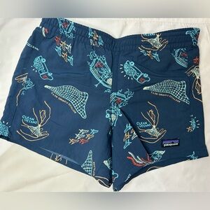 Patagonia Kids Shorts Large Baggies  4" Girls Boys Unisex Pockets NWT S…